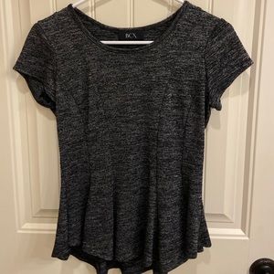 Pleaded grey T-shirt